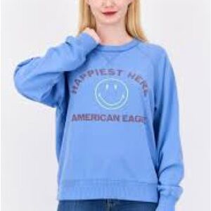 NWOT American Eagle Outfitters Light Blue Crewneck Sweater XS